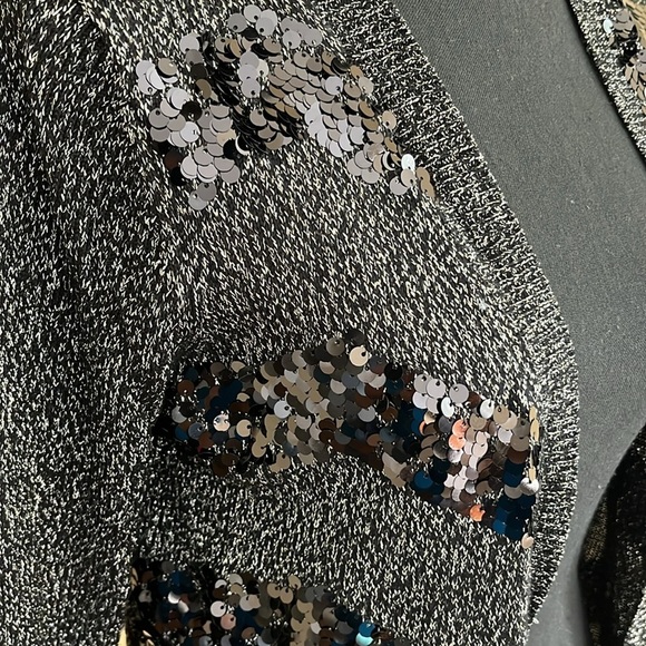 🆕 Dana Buchman Women’s Cardigan Sweater Size Small Black Sequins - Picture 5 of 8